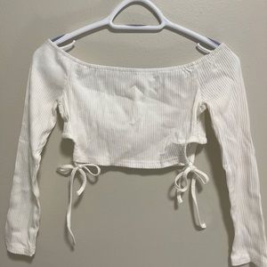 long sleeve cropped top